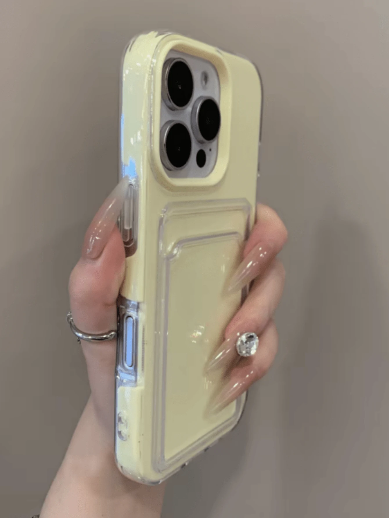 2 In 1 Candy Color Card Holder Slot Phone Case Compatible With IPhone 18 Pro 18 Pro Max 17Pro 17ProMax 17 Air 17 16 15 14 13 12 11 Pro Max 16Plus Simple Shockproof Clear Soft Cover