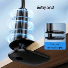 1 pieza Nuevo soporte de teléfono de acero al carbono reforzado, soporte de teléfono giratorio 360° con base espiral flexible - Compañero de mesita de noche perfecto para smartphones