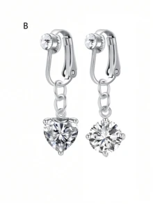 CIZME 1套裝的2女士們假肚臍環假肚臍指甲片夾在肚臍圓環銀 - 銀色 - 查看 9