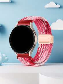 1pc 18mm 20mm 22mm Quick Release Nylon Braied Magnetic Strap Compatible With Samsung Galaxy Watch 7 6 5 4 3/Garmin Venu3 3S Vivoactive4 Active5 Vivomove Fenix8 47mm/Amazfit Bip6 Bip5 GTR4 GTS4 GTS4 Mini/Hua Wei Watch GT5 GT4 GT3 GT2 GT Watch4/Xiao Mi Watch S4 S3 Band