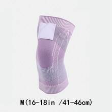 1 件针织运动护膝带鱼线加压带健身房配件护膝运动护膝健身房护膝 - 紫色 - 查看 10