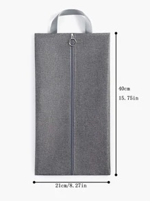 1 pièce/5 pièces Sac à chaussures de voyage à fermeture éclair en tissu Oxford imperméable avec broderie, organisateur de bagage portable anti-poussière et imperméable, pochette de rangement pour chaussures de voyage à domicile