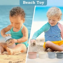 8pcs Stacking Cups Bath Toys Set, Stackable Nested Cups For 1-3 Years Old Toddler, Bathtub & Pool Toys For 6-12 Months Baby, Early Educational Montessori Style Gift, Suitable For 2-4 Years Old, Unisex (Random Color) - Multicolor - View 5