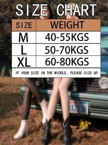 1双秋冬季女士仿透明打底裤羊毛加厚连体裤 - 黑色 - 查看 4