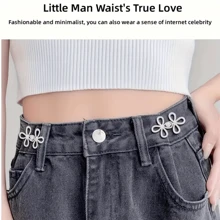 1pair/2pairs/4pairs Instant Removable Waistband Cincher For Loose Fit Jeans, Adjustable Jeans Button Clips Without Sewing