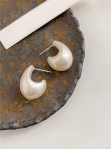 1 Pair Fashion Versatile Minimalist Geometric Teardrop Earrings