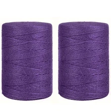 2 Rolls 2mm Strong Jute Garden Twine, 100m/328ft Length, Brown Color, Versatile Rope For Gardening Tomato Climbing Plants Tying, Floral Crafts, Gift Packaging Decoration