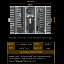 Set di 180 in 1 cacciaviti di precisione con punte magnetiche,kit multifunzione per riparazioni per telefono, laptop, elettronica e progetti fai-da-te