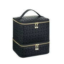 Borsa organizer per smalti, organizzatore portatile per smalti, custodia organizer in pelle PU per kit di smalti, contiene 30 bottiglie (15ml/0,5 fl.oz) e lampada per unghie, per organizzare gli strumenti per la arte di unghie e gli smalti per gli amanti della arte di unghie. (Solo borsa)