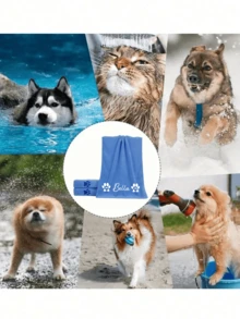 1条定制速干宠物毛巾，可印名字，超强吸水，超细纤维材质，适合宠物洗澡和擦干，适合各种体型的狗狗，装饰性强，时尚，色彩丰富，复古可爱，简约风格，萌趣十足，可定制，独一无二，个性化宠物用品，适合周年纪念、生日、度假氛围、秋季装饰等场合，旅行收纳包 - 彩色 - 查看 8