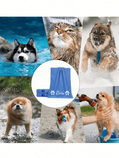 Customized Quick-Drying, Super Absorbent, Made Of Microfiber, Suitable For Pet Bathing And Drying, Fit For Dogs Of All Sizes, Retro Cute, Personalized Pet Supplies, For Anniversary, Birthday, Mother's Day Gift, For Pet Lovers, Aesthetic, Must Have, Grooming Kit