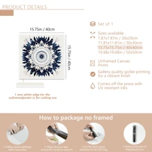 1pc Mandala Wall Art, Flower Pattern Poster, Geometric Painting Wall Art, Mandala Motif Art, Colorful Mandala Spiritual Art, With Or Without Frame, Room Decor, Home Decor, College Dorm Apartment Decor, Gifts For Wall Decoration In Hotel, Home, Living Room, Bedroom, Bathroom And Office