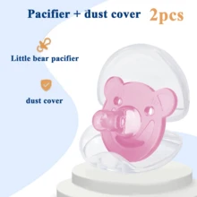 1pc Cute Cartoon Teddy Bear Soft Silicone Pacifier, Biomimetic Breast Milk Like Softness, Soft Silicone Pacifier, Anti Feeding Hand Weaning Pacifier, Good Helper For Soothing Emotions, Suitable For Daily Use - Multicolor - View 22