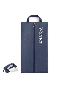 1 pièce/5 pièces Sac à chaussures de voyage à fermeture éclair en tissu Oxford imperméable avec broderie, organisateur de bagage portable anti-poussière et imperméable, pochette de rangement pour chaussures de voyage à domicile