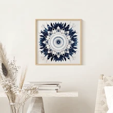 1pc Mandala Wall Art, Flower Pattern Poster, Geometric Painting Wall Art, Mandala Motif Art, Colorful Mandala Spiritual Art, With Or Without Frame, Room Decor, Home Decor, College Dorm Apartment Decor, Gifts For Wall Decoration In Hotel, Home, Living Room, Bedroom, Bathroom And Office