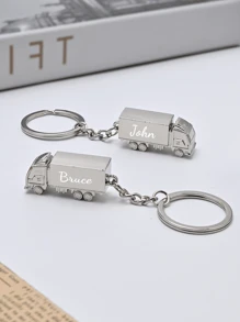 1pc Creative Truck Keychain, Cartoon Metal Keychain, Truck Keychain, Large Truck Keychain Pendant, Engraved, The Best Gift For Family, Son, Friends, And A Birthday Present For Son,Apparel Accessories,Chic Autumn, Utilitarian Chic