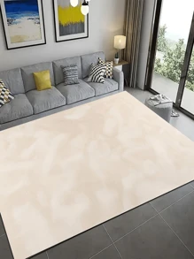 1pc Simple Beige Carpet, Subtle Yet Elegant Soft Area Rug For Living Room/Bedroom, Decorative Mat, Washable