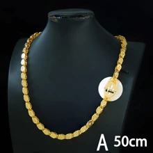 Collar nupcial árabe de lujo de 50/80/100cm enchapado en oro de 24k para mujeres musulmanas, ideal para bodas, compromiso y fiestas. Joyería elegante