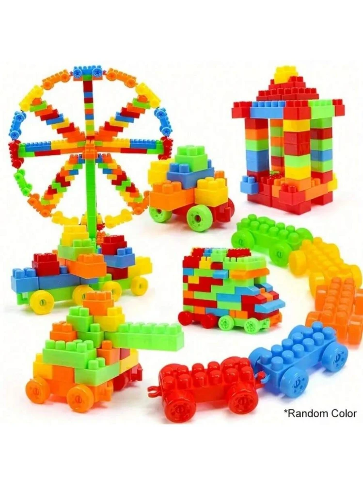 [100pcs/150pcs/200pcs/300pcs/440pcs] Building Blocks Set, Children's Assembly Medium & Small Particle Construction Blocks Model Educational Puzzle Toys, DIY Assembly Toys (Random Color), Suitable For Holiday, Birthday, Thanksgiving, Halloween, Christmas, Easter Gifts - Multicolor - View 3