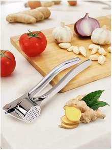 Stainless Steel Garlic Press | Manual Garlic & Ginger Crusher | Rust-Resistant, Easy To Use And Clean | Suitable For Kitchen, Dining Room And Home