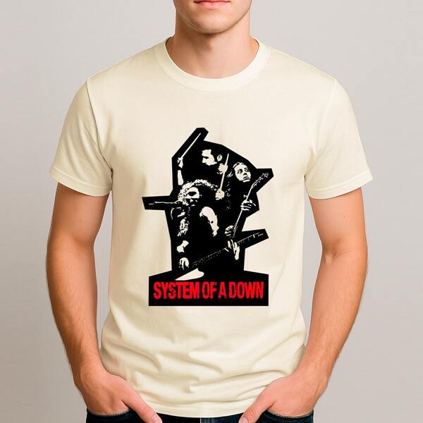Ousy Camiseta Básica Algodão Banda de Rock Unissex Show Exclusiva