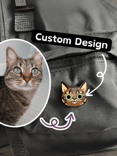 1ชิ้น เข็มกลัดแมวสั่งทำพิเศษ, เข็มกลัดหัวแมวน่ารัก, เข็มกลัดแมวส่วนบุคคล, ของขวัญสำหรับคนรักแมว, เข็มกลัดคิตตี้คาวาอิ, ป้ายสัตว์เลี้ยงส่วนบุคคล, เข็มกลัดแมวสั่งทำพิเศษ, เครื่องประดับเครื่องแต่งกาย, แก้ไขฮาโลวีน, แฟน, แฟน, ครอบครัว, เพื่อน, เสน่ห์ปีใหม่