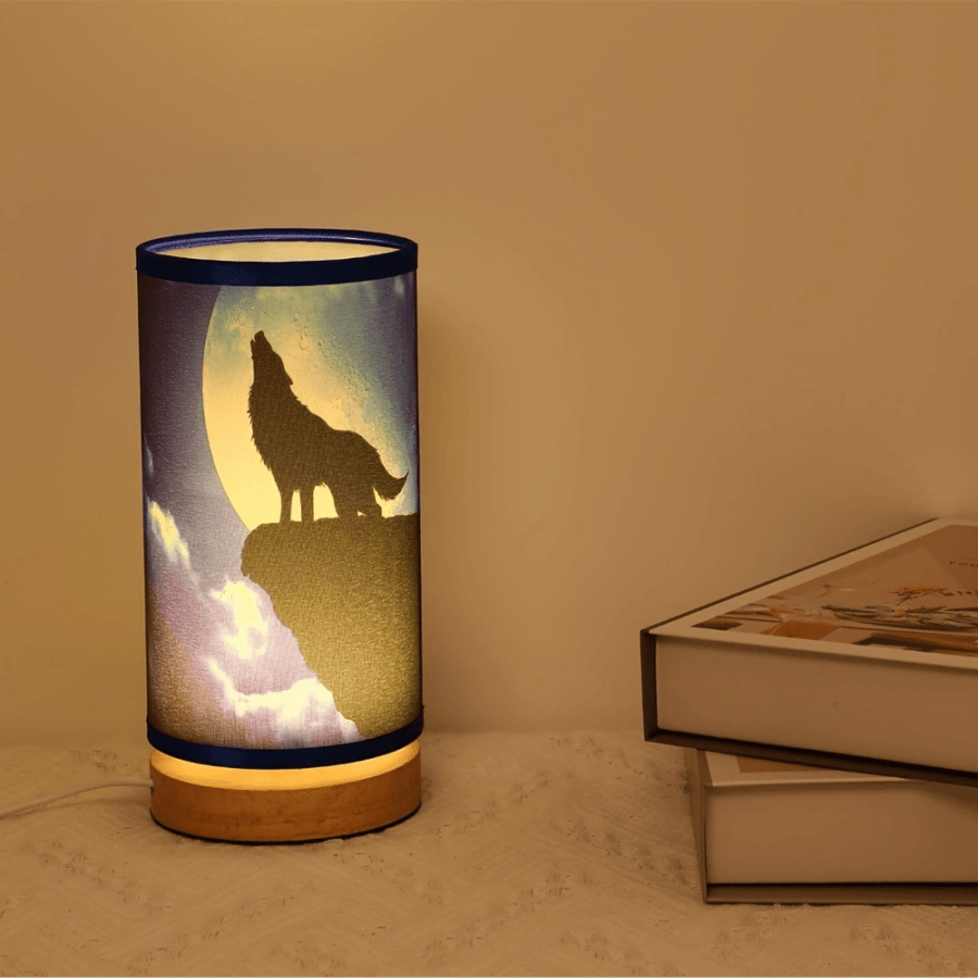 Lampe de bureau LED en tissu créative, lumière chaude de couleur unie alimentée par USB, convient pour la chambre à coucher, le salon, la chambre d'enfants, également un excellent choix de cadeau