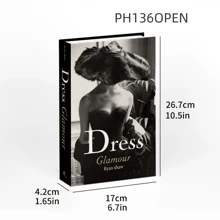 1pc Vintage Style Decorative Fake Book, Suitable For Various Scenes (Room Decor, Home Decor, Bedroom Decor; Living Room Decor, Office Decor, Bathroom Decor, Tabletop Decor, TV Cabinet, Foyer, Bookshelf) As Holiday Gifts