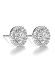 1 par de brincos brilhantes de cobre, modernos, bonitos, personalizados, sofisticados, minimalistas, versáteis, com design de nicho, adequados para uso diário masculino, trabalho, reuniões, passeios, ótimo presente de aniversário para amigos