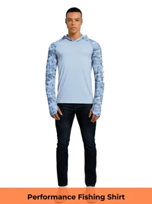 RODEEL Men's Shoulder Cap Hooded Sweat Absorbent Breathable With Mask Neck Protector Long-Sleeved T-Shirt For Outdoor Fishing Hiking Cycling Outdoor Activities