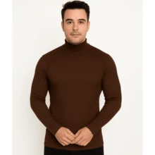 Turtleneck Sweater Cacharrel Cold Men's Sweater Winter 2025 - 黑色 - 查看 5