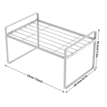 1pc 2-Tier Kitchen Cabinet Tabletop Organizer Rack, Multifunctional Countertop Storage Rack Made Of Carbon Steel, Suitable For Kitchen, Study, Office (Not For Heavy Items) - Carbon Steel Material - View 14