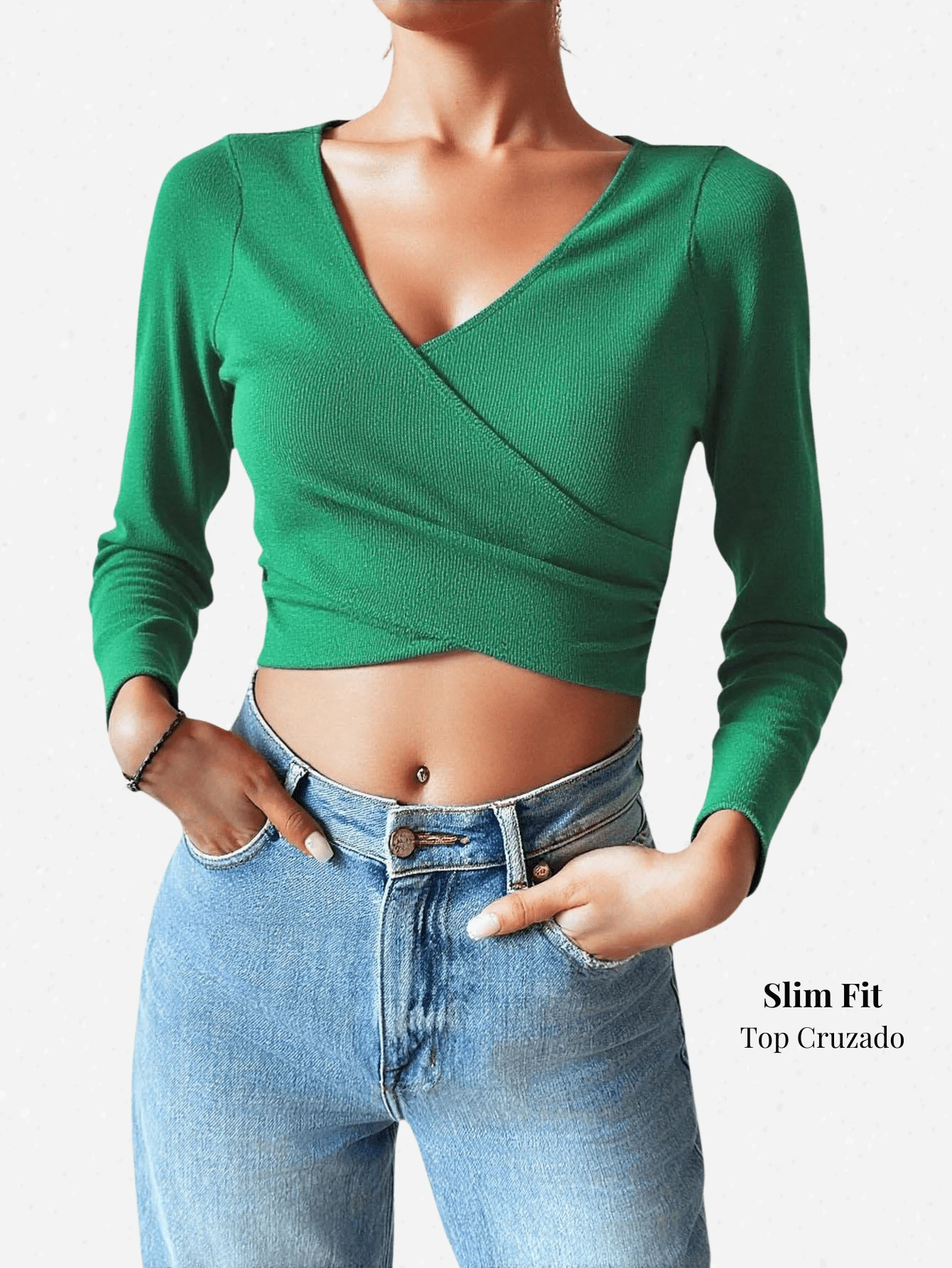 Top corto deportivo de manga larga con nudo delantero, ropa de entrenamiento, yoga, danza y uso deportivo