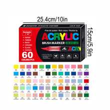 24/12pcs Alcohol-Based Marker Pens With Soft Tips, Suitable For Students, Vivid Non-Transparent, Stackable Colors, Versatile Choices, Watercolor Brush, Beautiful Look For Art Students & DIY School Supplies, Back To School