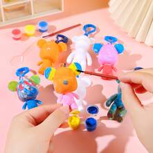 10 件/6 件/1 件流体亚克力熊工艺套件批发，DIY 手工流体熊钥匙扣 - 白色 - 查看 7