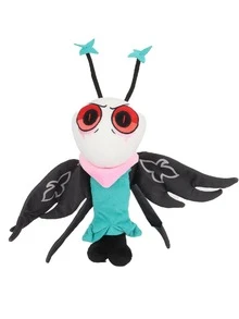 Molutian Dandy's World 红色恐龙打鼾雪莉毛绒玩具 | 柔软的动漫毛绒动物，带有心形设计，是送给孩子和动漫迷的可爱收藏礼物，富有表现力的眼睛，令人想抱抱的毛绒玩具 - 彩色 - 查看 9