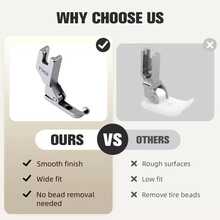 工业缝纫机工具P369婚礼珠片亮片布料压脚无锤珠固定针迹配件亮片/婚纱时尚布料无珠专用压脚