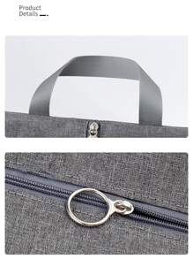 1 pièce/5 pièces Sac à chaussures de voyage à fermeture éclair en tissu Oxford imperméable avec broderie, organisateur de bagage portable anti-poussière et imperméable, pochette de rangement pour chaussures de voyage à domicile
