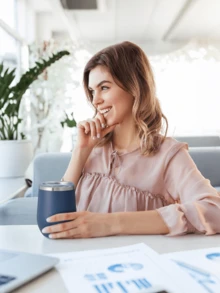 Taza de 12 onzas de gran capacidad de acero inoxidable dedicada al mate, botella de agua aislada de fondo redondeado y minimalista, taza para el hogar - Multicolor - Ver 6