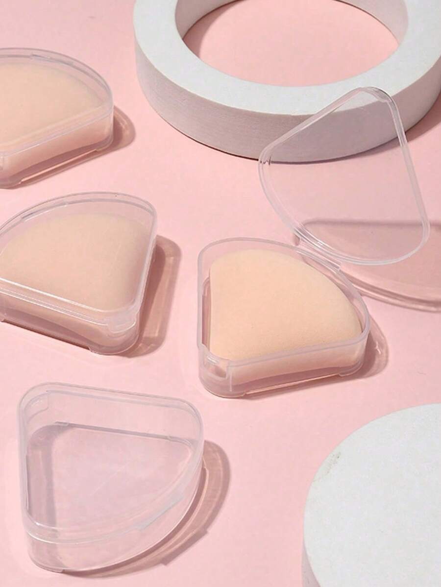 1set Petal Powder Puff Storage Box, Creative Powder Puff Storage Box