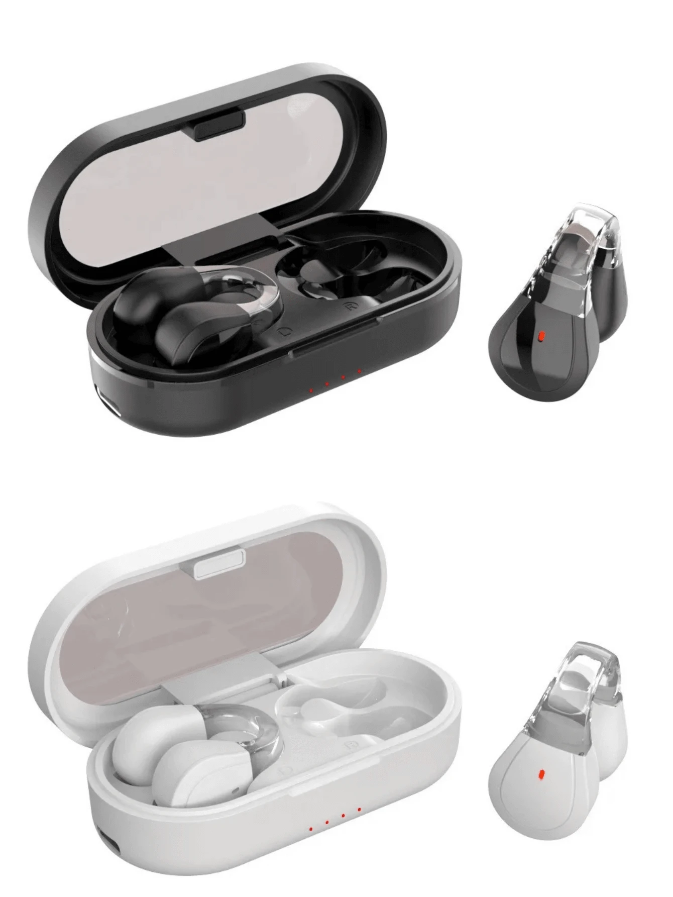 Wireless Headphones With Charging Case – Stylish Black Earbuds With Clip, Touch Control, Built-In Mic, Ideal For Smartphones - Màu sắc ngẫu nhiên - Xem 1