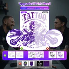 PeriPage P92 Thermal Tattoo Stencil Printer, Wireless Tattoo Machine  Ideal For Tattoo Artists & Enthusiasts - Compatible With Smartphone & PC - 黑色 - 查看 4