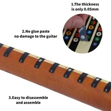 Unleash Your Guitar Potential With Self-Learning Fretboard Note Stickers - Includes Random Colors! Celluloid Picks, Heart-Shaped Pick Guards Set, For Guitar/Electric Guitar/Bass/Ukulele