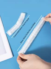 50/100 件塑料一次性浴帽，防水淋浴头套，美容染发防尘防油头套，专用于厨房、酒店和美发沙龙，浴室用品，厨房用品，清洁和防护用品（粉色、白色、黄色和蓝色）返校