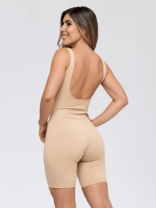 Fitness Jumpsuit Second Skin Petticoat Gym Shaper Reducer Women's Butt Lift Romper