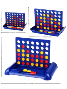 1pc 2-In-1 Four-In-A-Row & Tic Tac Toe 3D Stacking Game, Portable Foldable Board Game Toy, Compact Travel Pocket Size Game Set, Christmas Party & Camping Outdoor Game Toy