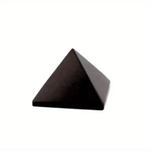 1 件黑曜石金字塔水晶，1.95 英寸，黑曜石水晶材质，家庭办公室卧室装饰，节日礼物 - 黑色 - 查看 6