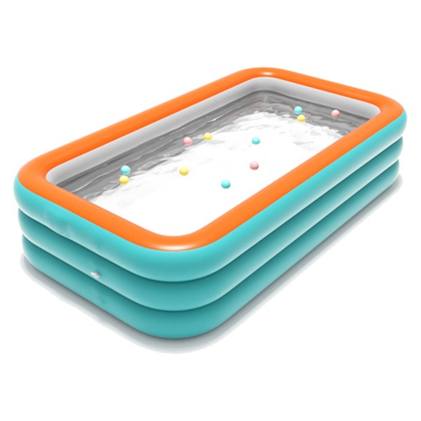 Piscina inflable de tres niveles para niños, plegable, apta para bebés, niños y adultos, piscina familiar para exteriores, cubeta de baño, 2,6 metros