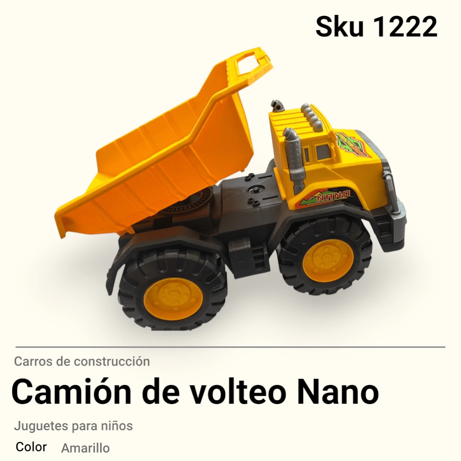 Camión de volteo Nano Kenya - Amarillo - Ver 1