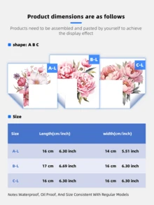 1 件浪漫粉红玫瑰开关贴花 - 防水 PVC 贴纸，适用于客厅和走廊，别致的家居装饰礼物，适合情侣、家人和朋友墙壁艺术卧室装饰贴纸家居装饰客厅墙纸墙贴派对装饰客厅装饰卧室办公室装饰家居装饰物品个性化贴纸 - 彩色 - 查看 11